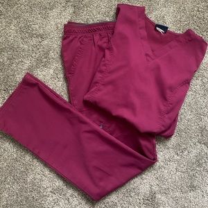 Wine colored scrub set